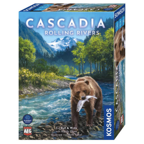 Ludibrium-Kosmos - Cascadia Rolling Rivers - Roll und Write Spiel